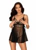 Obsessive Koszulka Heartia babydoll czarna